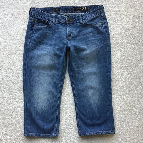 X2 Denim - X2 ULTRA SKINNY BLUE CAPRI JEANS SIZE 8